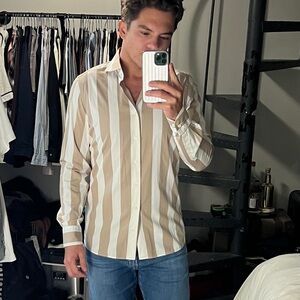 Suit supply striped cotton shirt
